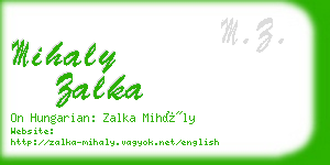 mihaly zalka business card